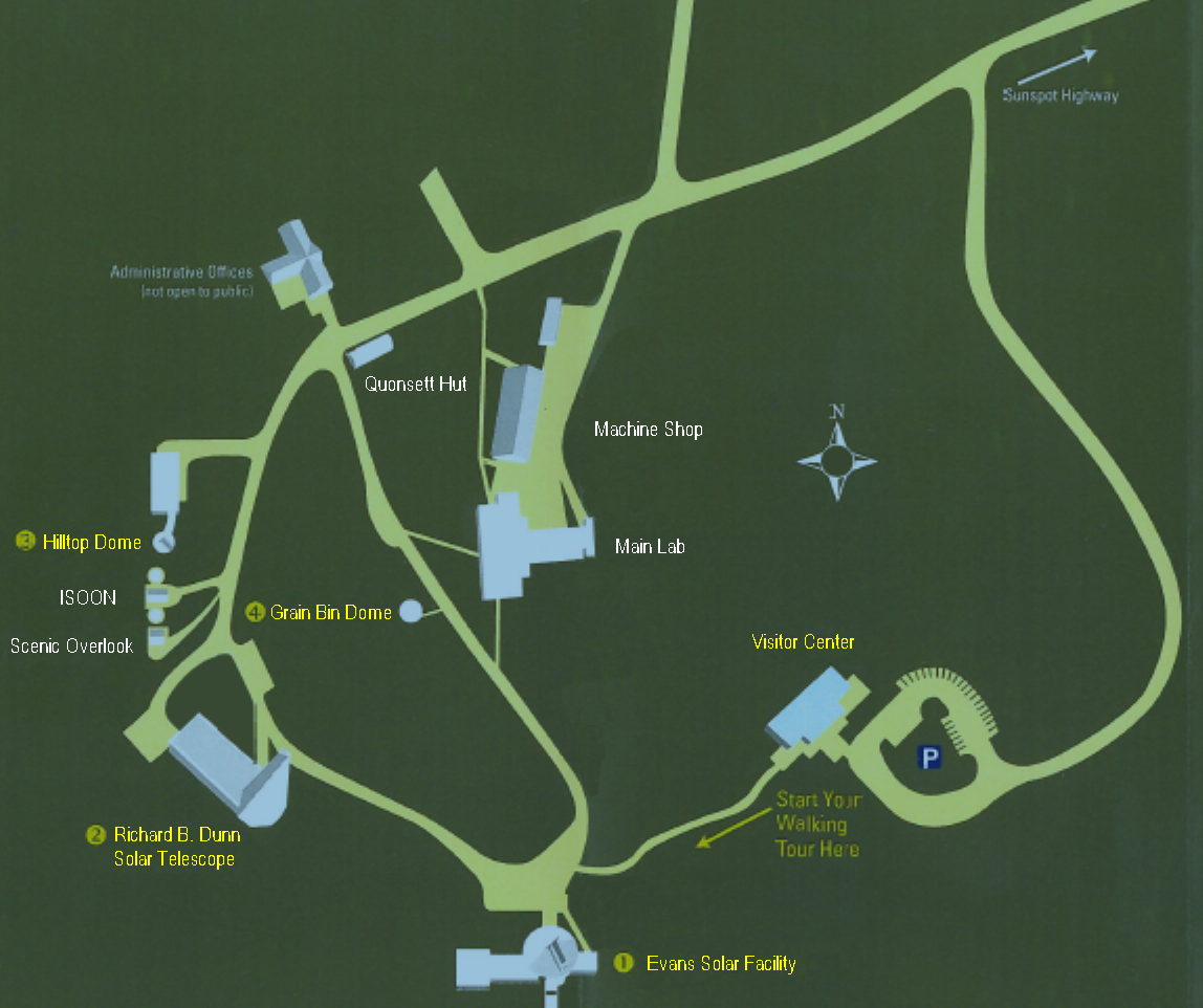 Map of the National Solar Observatory tour route
